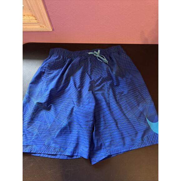 Nike Shorts Mens XXL Blue With Pockets Sportswear Work Out Gym Swim - Picture 1 of 5
